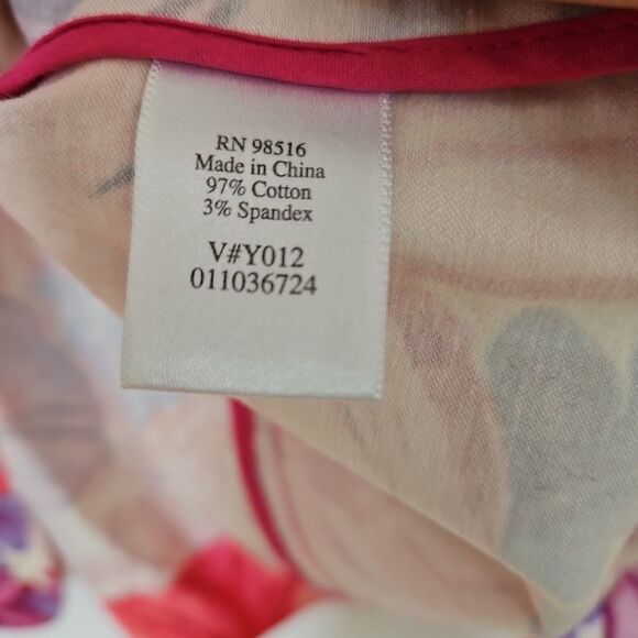 Coldwater Creek Floral Jacket  Pink Purple Jacket Cotton Spandex Sz. Med. Garden - Picture 4 of 9